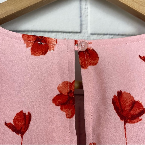 Lulu’s Delvy Blush Pink Floral Print Romper size extra small - Picture 7 of 8